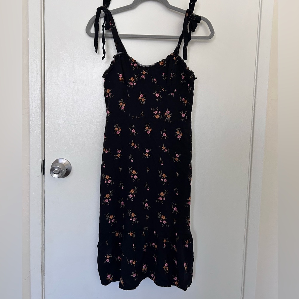 Black floral dress